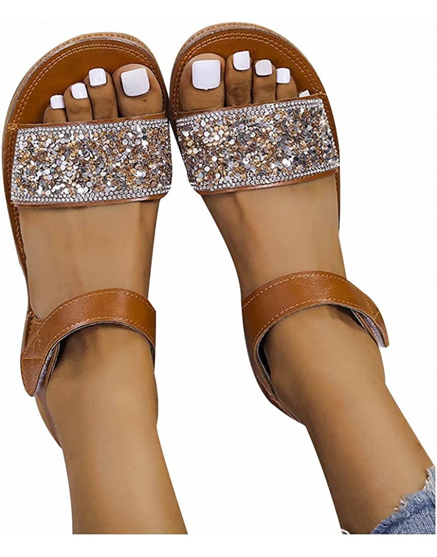 sckarle Women's Wedge Sandals Cross Lace Strap Espadrille Slides Open Toe Casual Beach Platform Slip On Sandals - B19AWD466