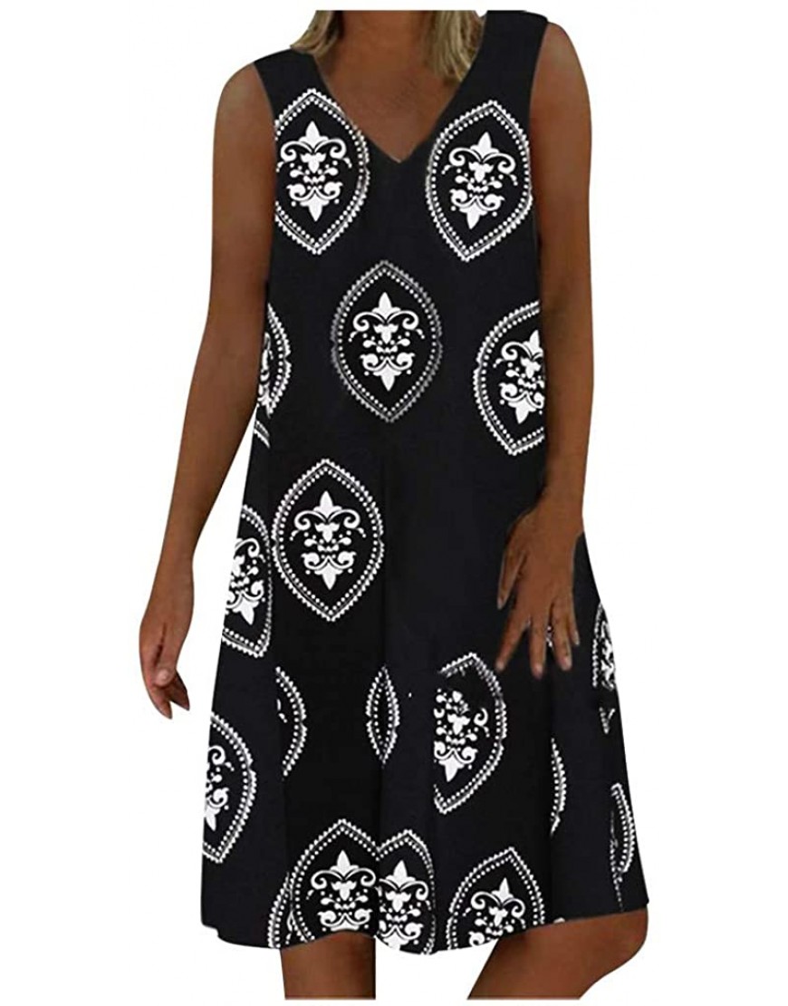 Summer Dresses for Women Floral Print Short Sleeve Bohemian Dress Long Maxi Dress Casual Beach Party Sundress - BKCV868TR