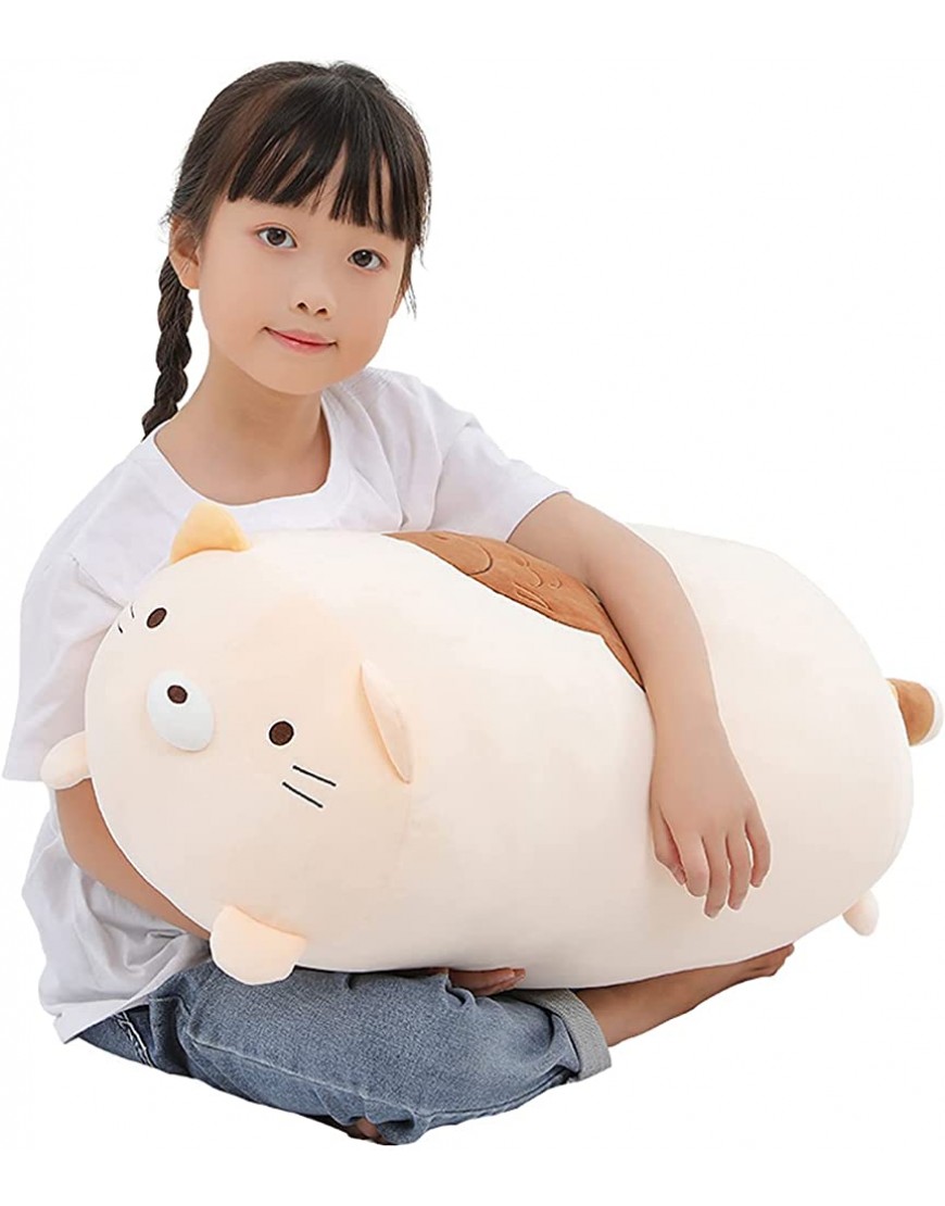 23.6 Cute Big Cat Plush Soft Hugging Pillow,Large Fat Cats Stuffed Animals Toy Doll for Kids Birthday,Valentine,Christmas - BYVVAP9UK