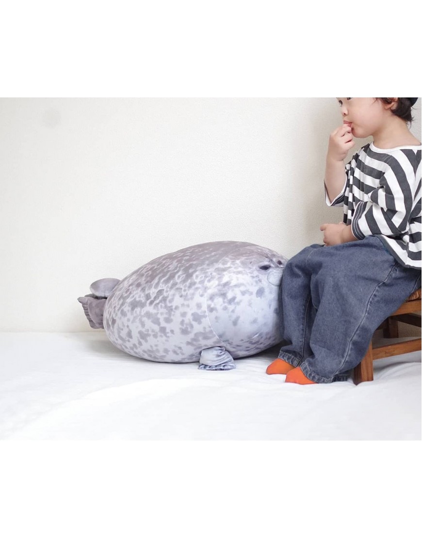 23.7 inch Large Seal Plush Pillow: Soft Stuffed Animal Toy ,Chubby Blob Seal Plushie for Boys Girls Cute Room Decor Ocean Animals Pillow for Bed Sofa Kids Gifts for Birthday,Valentine,Christmas - BHLTG7ZO2