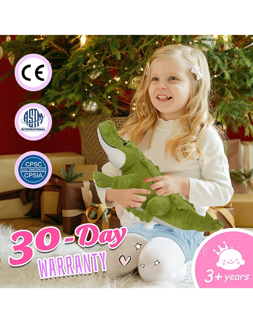 Athoinsu 20'' Realistic Alligator Stuffed Animal Soft Plush Crocodile Pillow Toy Birthday Children's Day for Toddler Kids Boys - B2LRYMOJ2