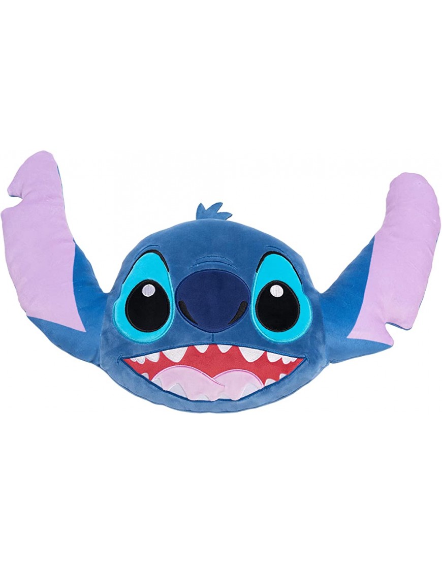 Disney Classics Character Heads Stitch 14-Inch Plush Soft Pillow Buddy Toy for Kids by Just Play - B8G25TETL