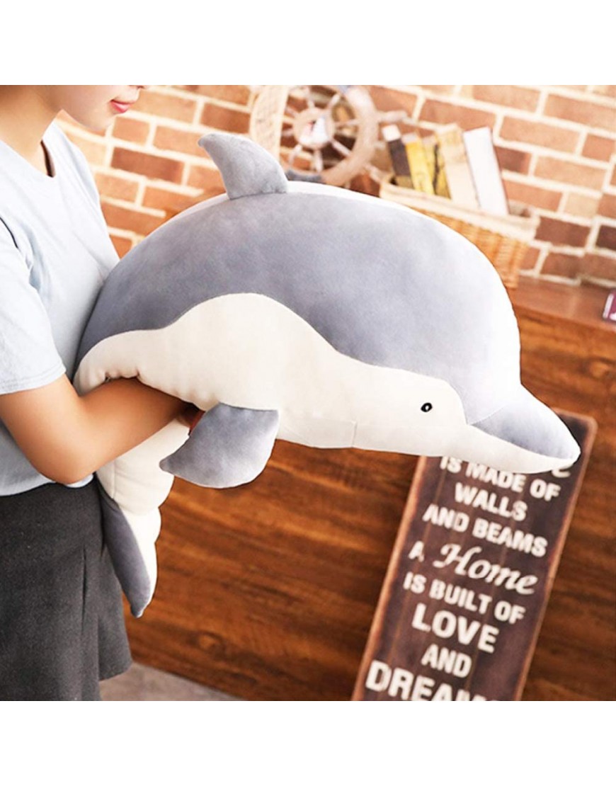 Dolphin Plush Hugging Pillow Soft Large Dolphins Stuffed Animal Toy Doll Gifts for Kids Valentine Christmas Bedding 23.6" - BKOVIU7M1
