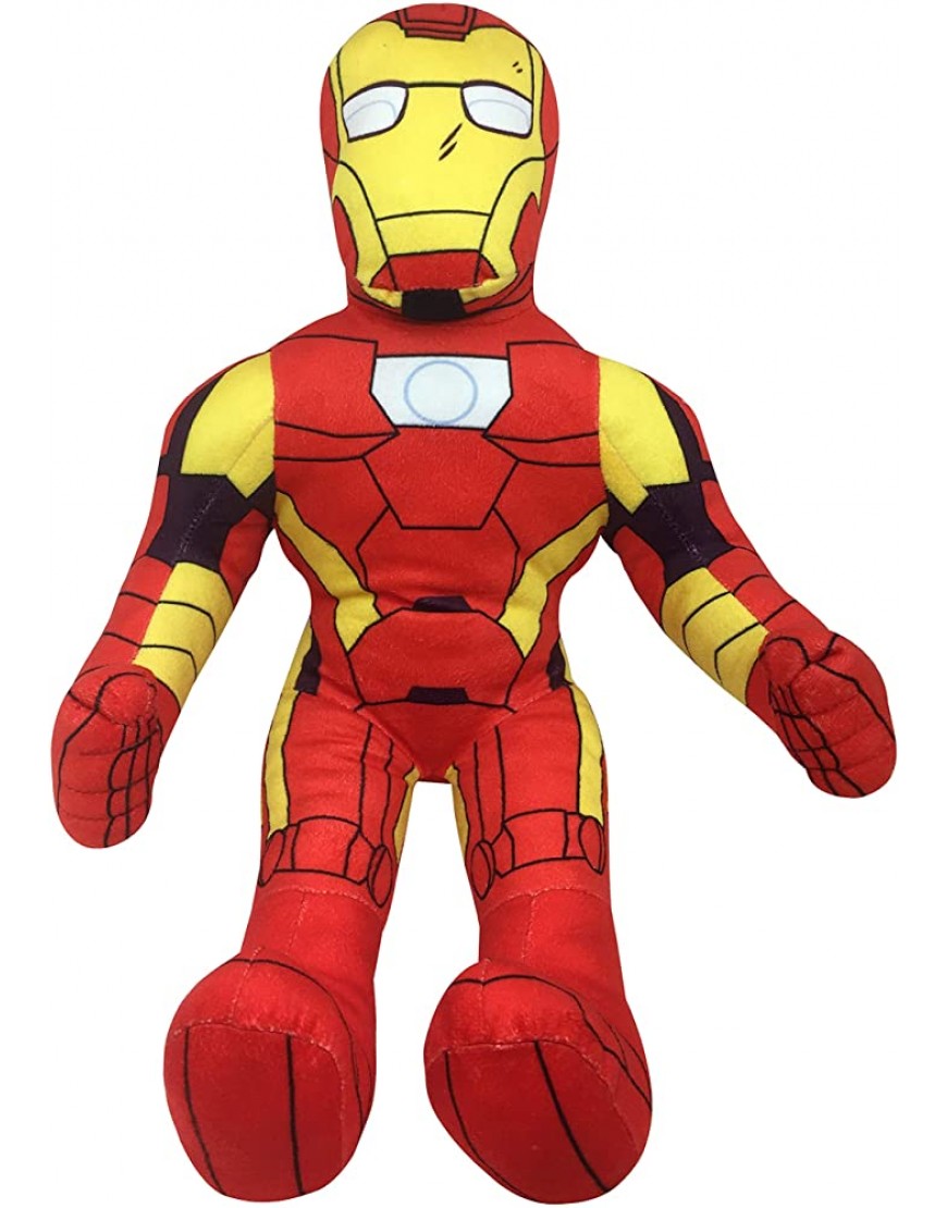 Jay Franco Marvel Super Hero Adventures Toddler Iron Man Plush Stuffed Pillow Buddy Super Soft Polyester Microfiber 20 inch Official Marvel Product - BC8WUDBWM