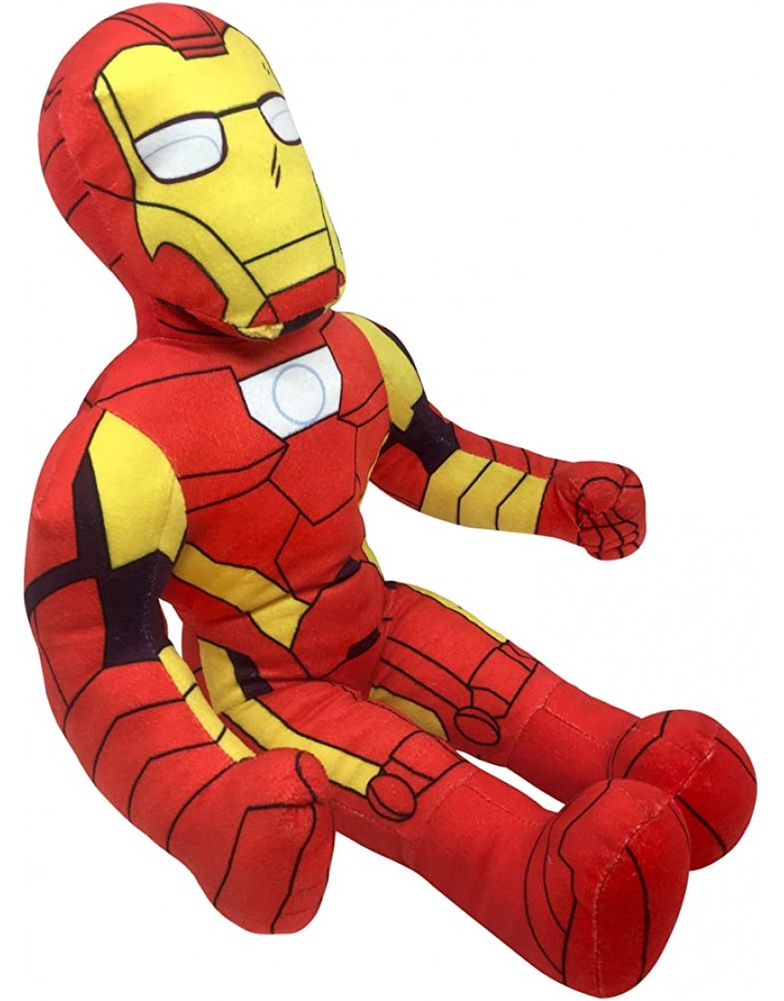 Jay Franco Marvel Super Hero Adventures Toddler Iron Man Plush Stuffed Pillow Buddy Super Soft Polyester Microfiber 20 inch Official Marvel Product - BC8WUDBWM