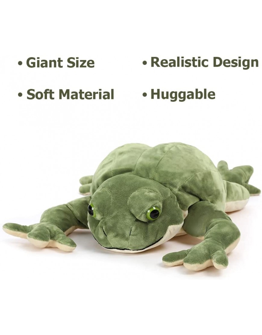 MorisMos Giant Frog Stuffed Animal Frog Plush Large Stuffed Frog Plush Big Stuffed Green Frog Pillow for Kids 22 Inch - BRGGRUKG6