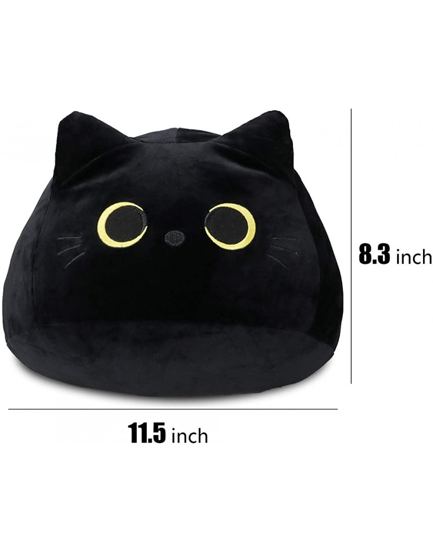 Plush Toy Black Cat Cat Plush Toy Pillow Creative Cat Shape Pillow Cute Cat Plush Toy Gift for Girl Boy Girlfriend M - B9G7AZS4N