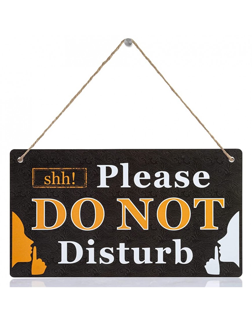 PSLER 1 Pack Do Not Disturb Door Hanger Sign Funny Meeting in Progress Door Sign Ideal for Therapy Sleeping Session in Progress Spa Treatment 11.02x6.1inches PVC Hanging Sign. - BM1B5FM03