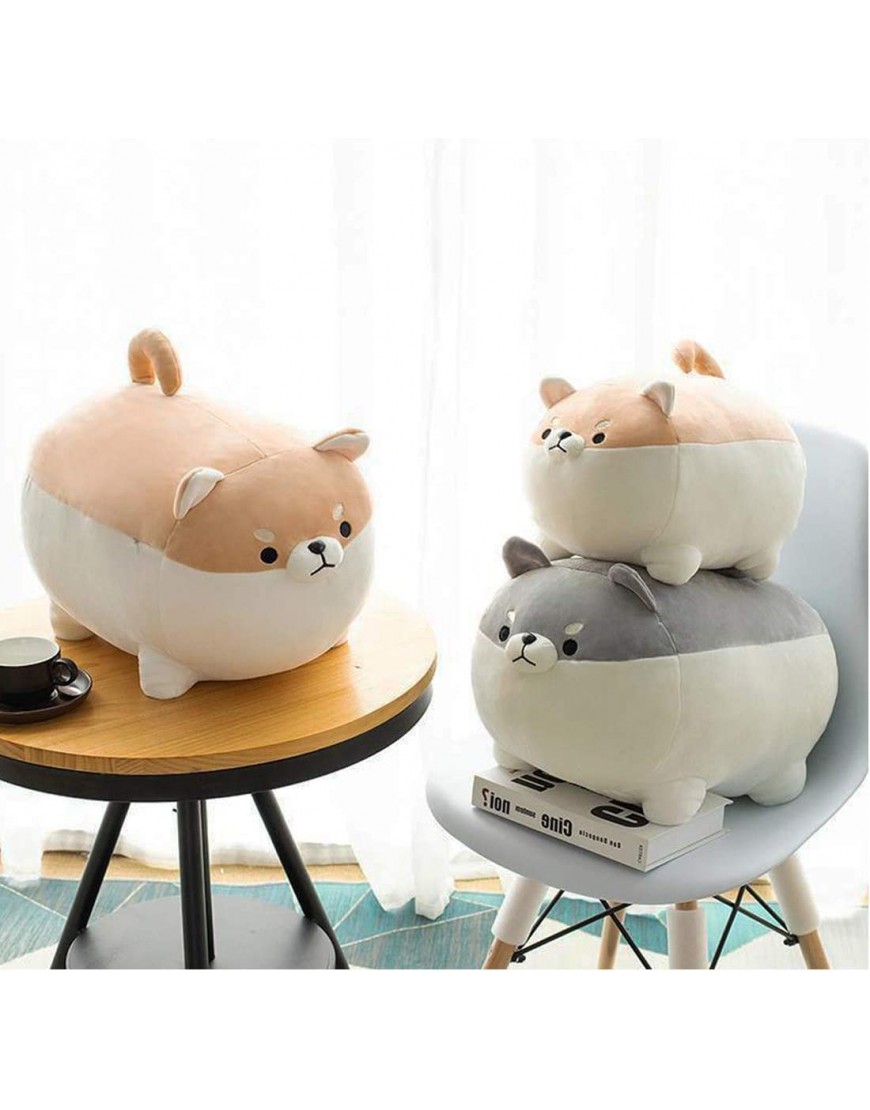 Shiba Inu Dog Plush Pillow Corgi Stuffed Animal Plush Toy Hug Pillow Gifts for Girl Boy Brown 15.7in - B2WIQZW5U