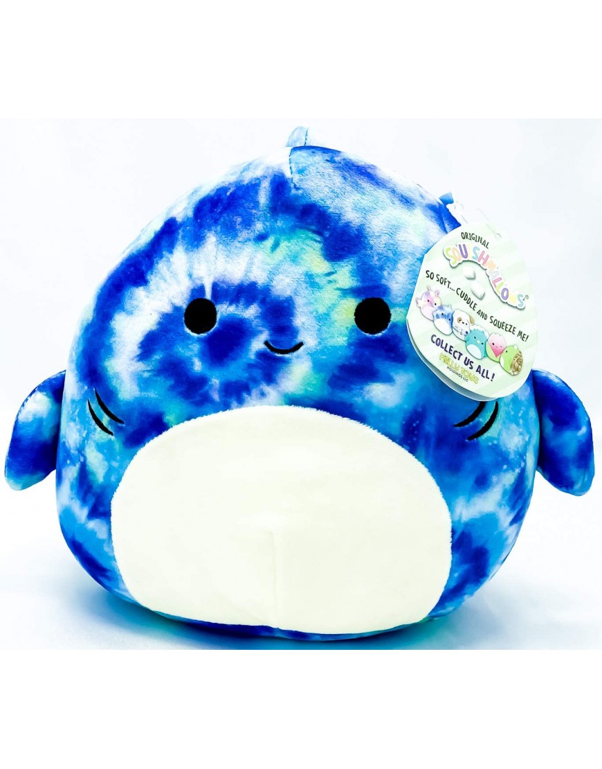 Squishmallow Kelly Toys Luther The 8" Blue Tie Dye Tiger Shark Super Soft Stuffed Plush Toy Pillow - BEL9N3RMK