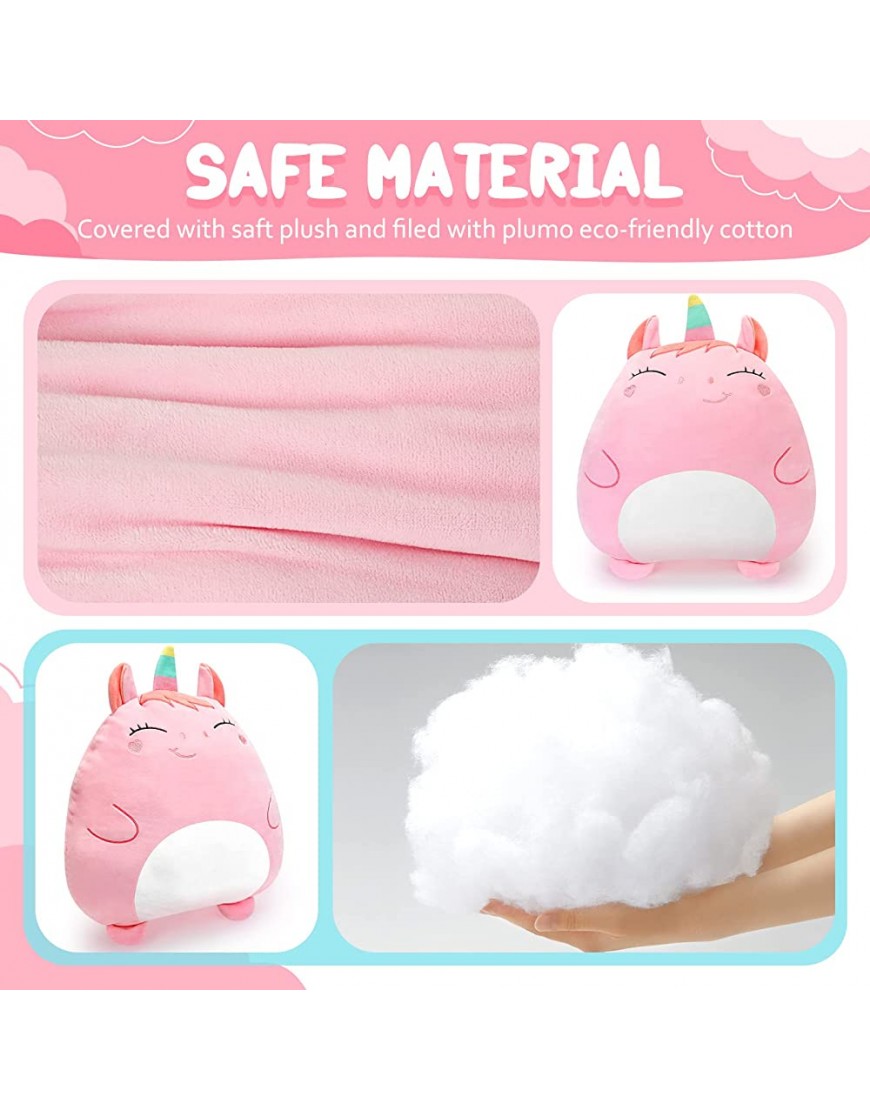Stuffed Animal Plush Toy 16 Pink Cute Cartoon Pillow Soft Lumbar Back Cushion Decorative Pillows Animal Shape for Children - B6WM331T9