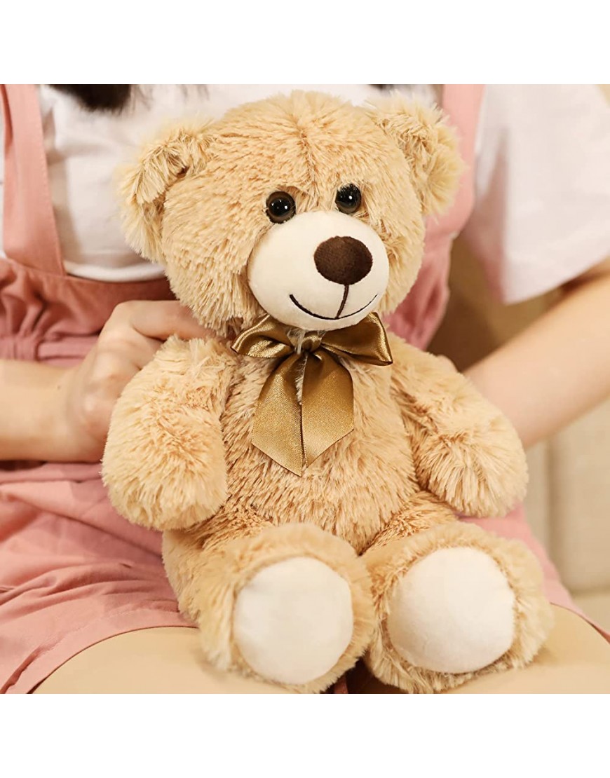 Teddy Bear Plush Cute Stuffed Animal Toys Pillow Beige Bear Doll Gift for Kids Boys Girls Birthday Christmas Valentine's Day 13.7In 35CM Ice Cream - BBYFB1QVL
