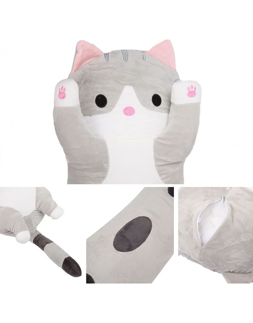 WAQIA Cat Plush Hugging Pillow,Large Long Cat Stuffed Animal Toy,Kitten Stuffed Animal Plush Cat Pillow Hug Pillow Body Pillow - BAP9E5JKM