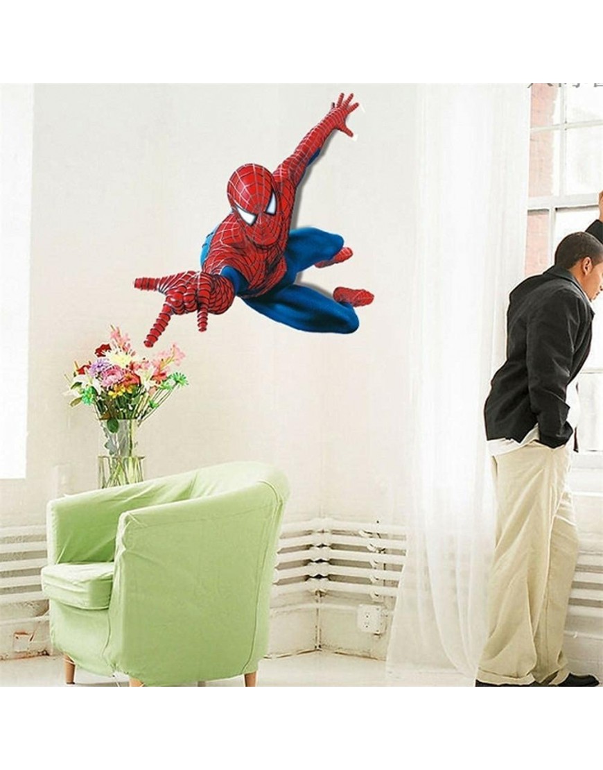 FJIANWEI Superhero Wall Stickers 3D Spiderman Removable PVC Wall Decals Decoration Boys Bedroom Living Room for Kids Nursery（23.6x35.4 Inch） - B2WE2SPZA