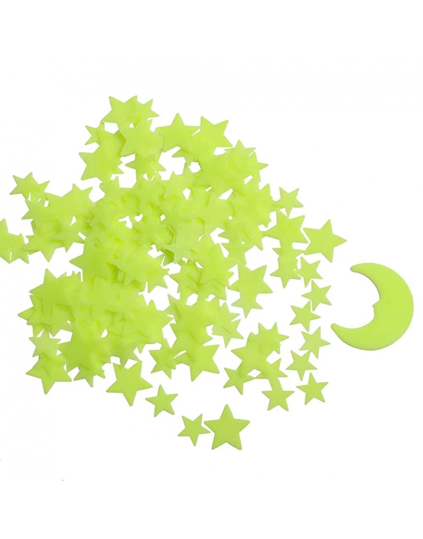 Glow in The Dark Stars Glow Stars Stickers for Ceiling,Self Adhesive 3D Glowing Stars and Moon for Starry Sky,Wall Decals for Kids Rooms,Wall Stickers for Bedroom200 Stars,1 Moon） - BXQ48KWU9
