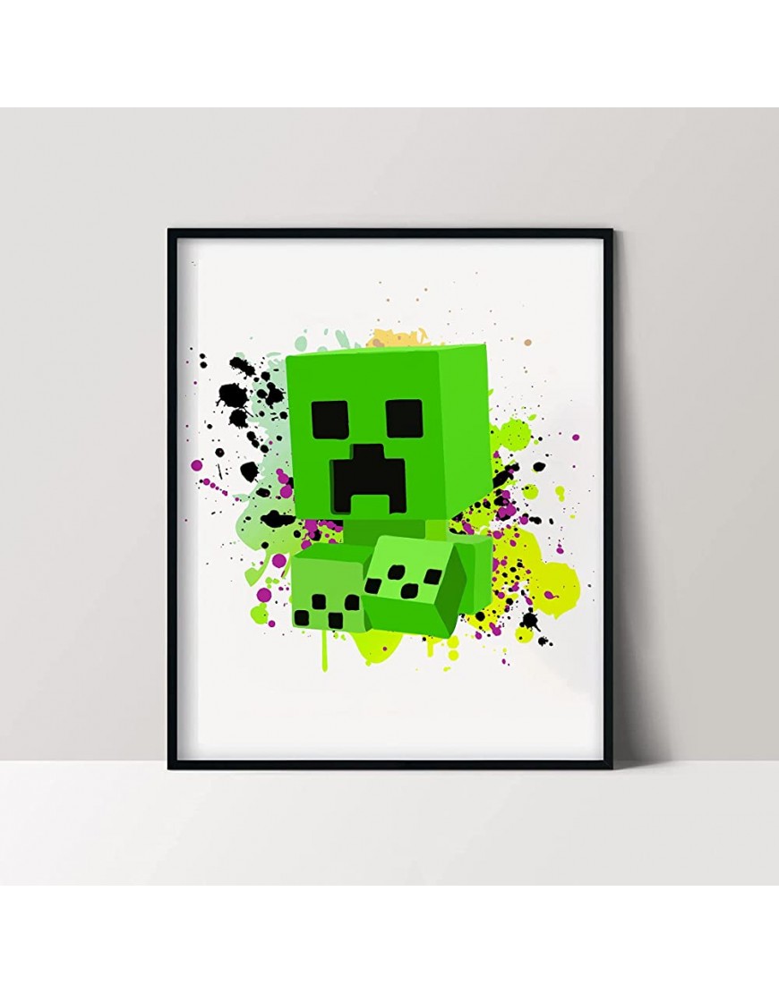 Pixel Mine Game Posters for Boys Room Decor – Mining Fun Wall Art Miner Gamer Themed Wall Decor Video Game Gaming Gamer Watercolor Posters Prints Pictures Wall Art Decor Decorations Gifts for Boys Room Nursery Kids Rooms Bedrooms Toddlers Teens Bathrooms