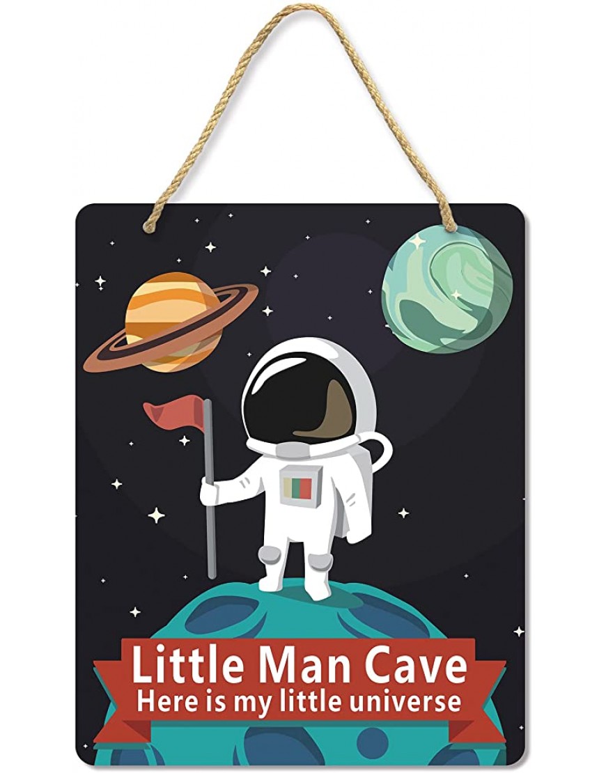 Uflashmi Baby Boy Room Decor Little Man Cave Decor for Nursery Space Nursery Decor for Toddler Boys Metal 8X10 Inch - BI7LT5UPL