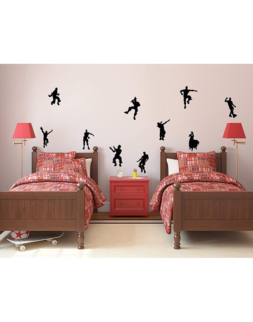 Video Game Wall Decal Wall Sticker Poster Floss Dancing Decal Game Room Decor Peel & Stick Game Decal Baby Bedroom Home Decor Gaming Stickers 34.6 x 23.6 Black - BO1DMESP1