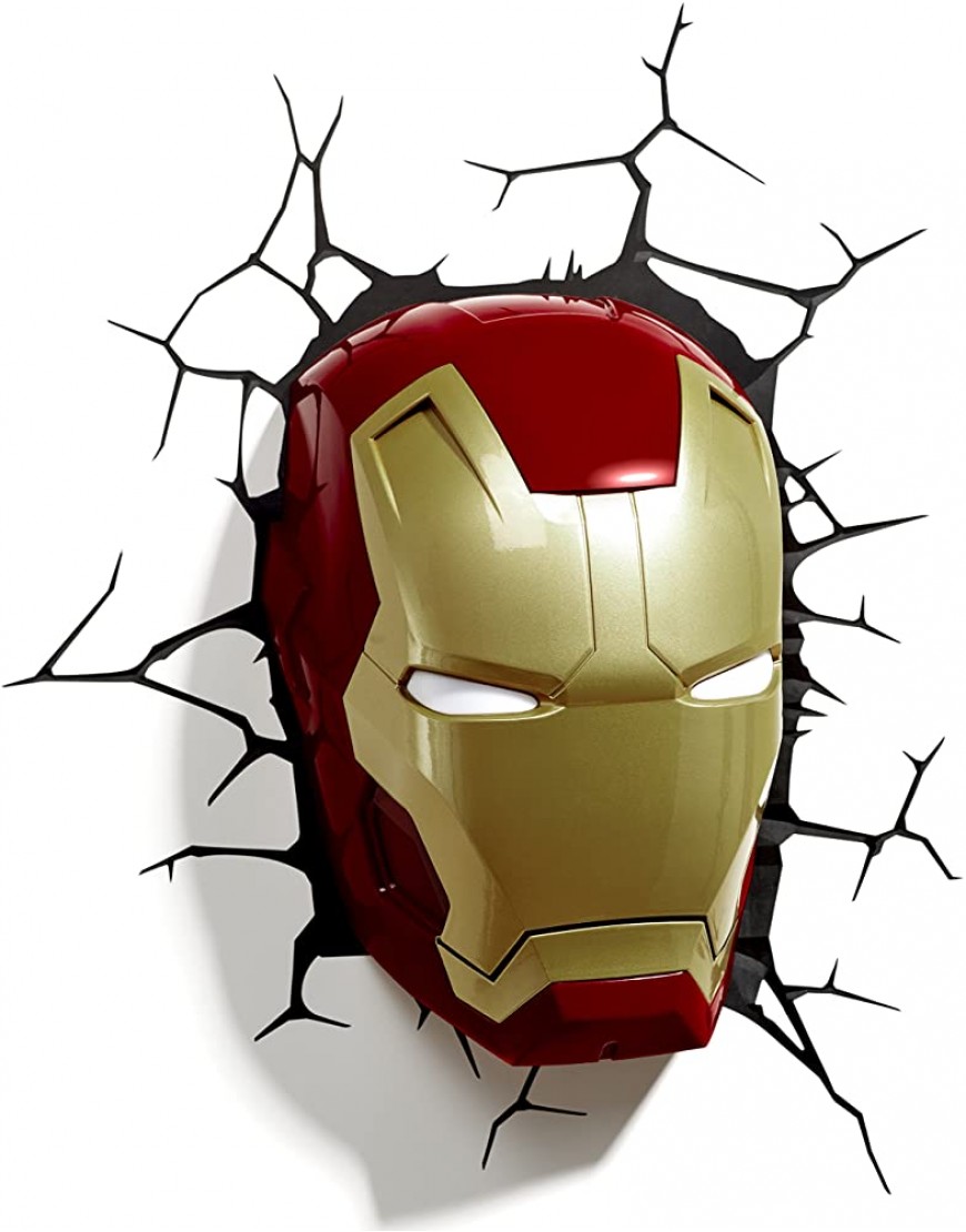 3DLightFX Marvel Avengers Iron Man Mask 3D Deco Light - B39F4WRTN
