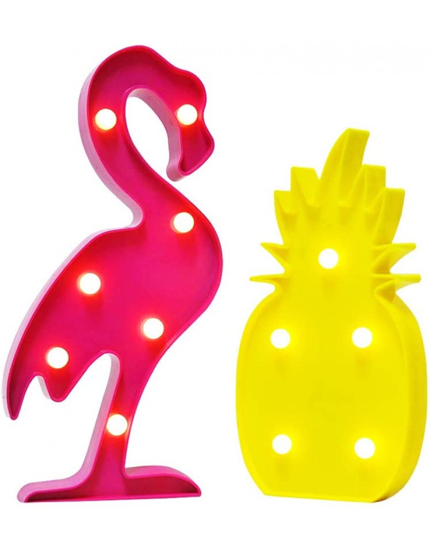 AceList Luau Party Decorations Flamingos Pineapple Lights Tropical Hawaiian Themed Party Supplies Birthday Decor for Wall Table Desk Centerpieces - BOW3DX522