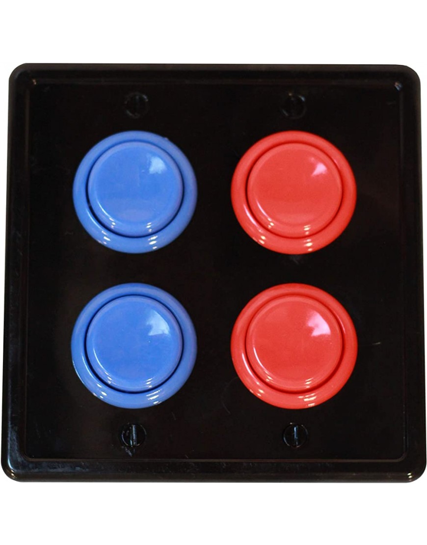 Arcade Light Switch Plate Cover Double Switch 2-Gang Standard Size Rocker Wall Plate Game Room Decorator Kid Bedroom Wallplate Faceplate Replacement Black Blue Blue Red Red - BRKO2XQYH