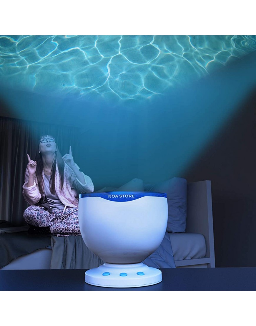 Calming Autism Sensory LED Light Projector Toy Relax Blue Night Music Projection - BU7YPYXHE