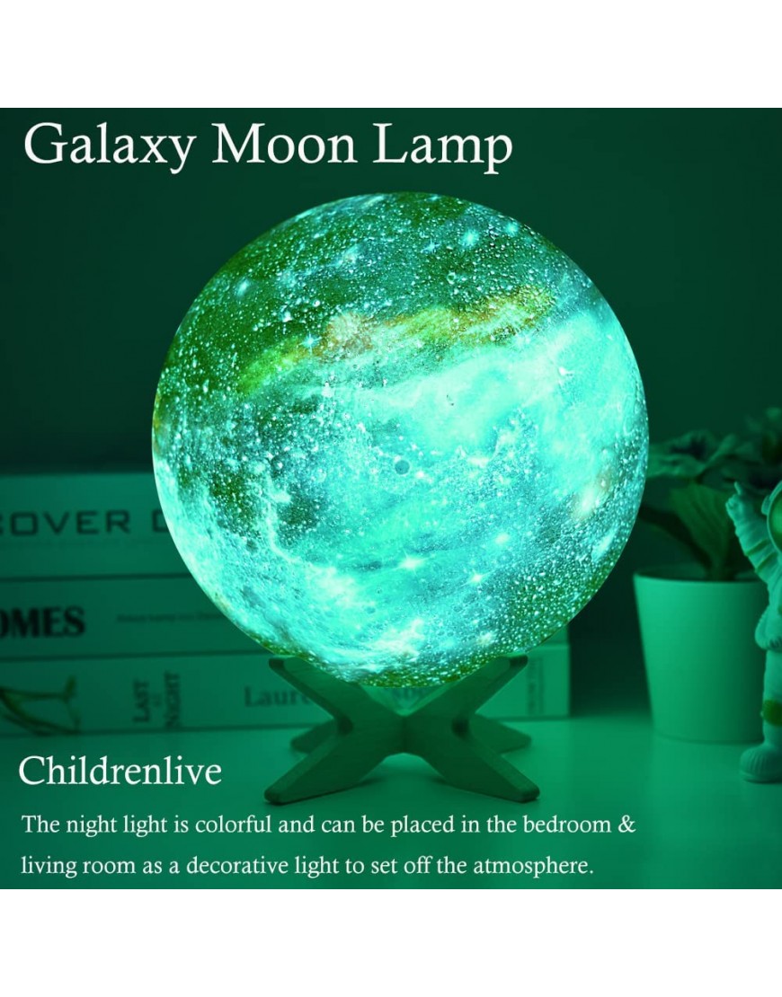 Childrenlive Galaxy Moon Lamp 5.9 inch Moon Night Light 16 Color Moon Light Bedroom Decor Light Birthday Christmas Gifts for Children Baby & Lovers General - BHRYDZTJR