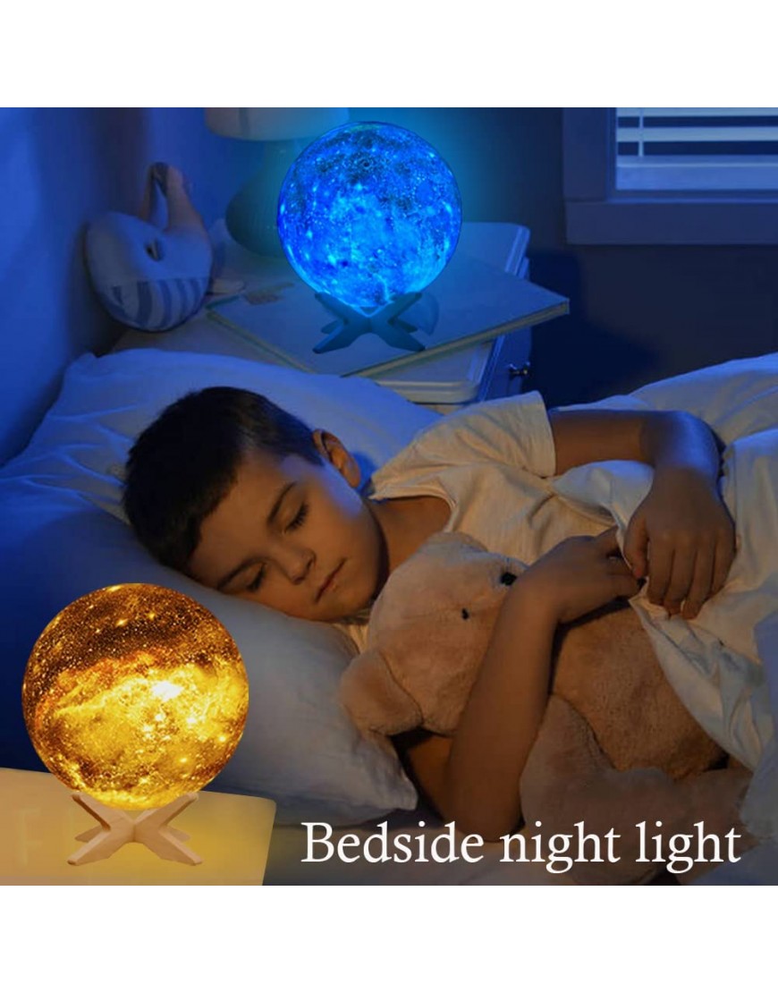 Childrenlive Galaxy Moon Lamp 5.9 inch Moon Night Light 16 Color Moon Light Bedroom Decor Light Birthday Christmas Gifts for Children Baby & Lovers General - BHRYDZTJR