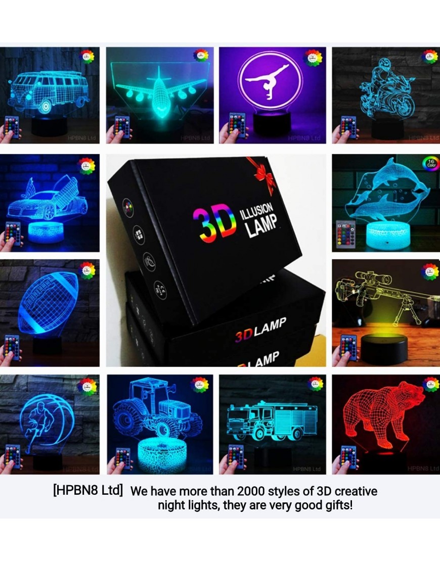 Creative 3D Drum Kit Night Light USB Powered Touch Switch Remote Control LED Decor 3D Lamp 7 16 Colors Changing Children Kids Gift Christmas Xmas Brithday Gift - B0VXB2BSY