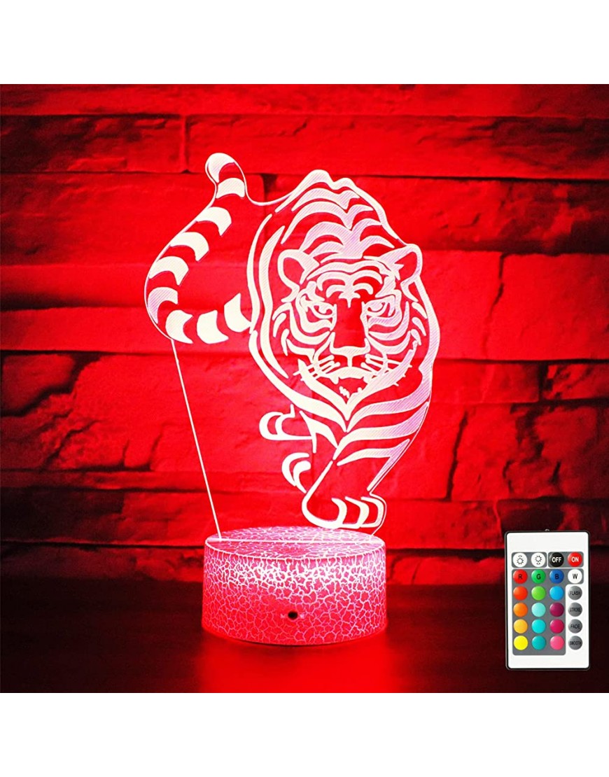 Hguangs Tiger Gifts Tiger Shape Lamp 16 Colors Desk Table Night Light for Kids Party Supplies Birthday Valentine's Day Christmas Lover Friends - B16VFCS8N