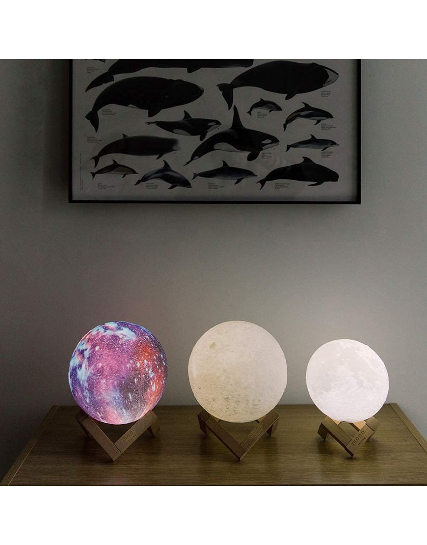 Moon Lamp 4.7 Mono Living LED Moon Night Light with Stand Remote Control Night Lamp for Kid Bedroom Boho Decor Gift for Teenage Girl Neutral Baby Stuff Celestial Gadget Idea for Teen - B80XN3L6K