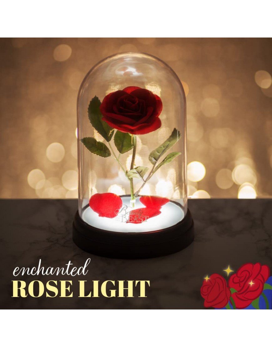 Paladone Beauty and The Beast Enchanted Rose Light Touch Activated Officially Licensed Disney Merchandise - BEWJOM1NO