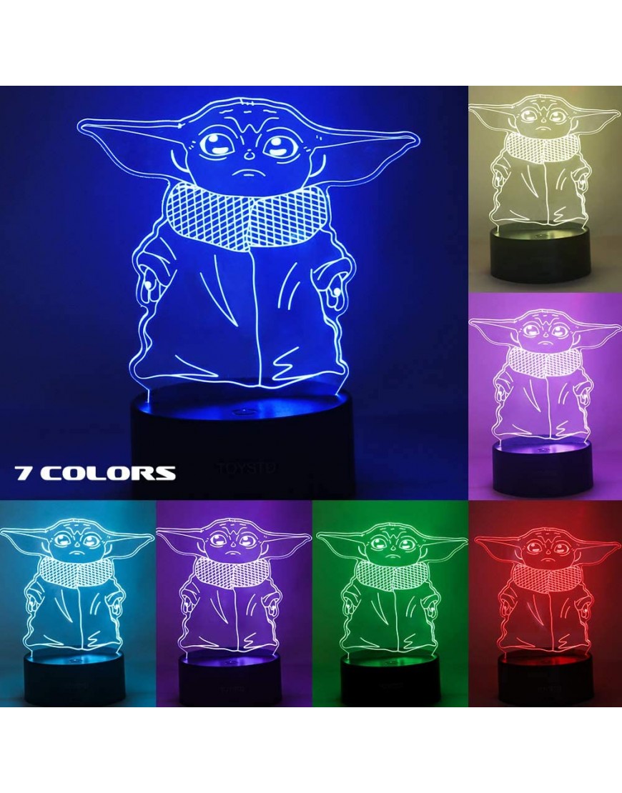Star Wars Gifts Night Light for Kids,3D Illusion 4 Pattern Star Wars Toys Lamp for Room Decor,Christmas Birthday Gifts for Kids Mens Womens Star Wars Fans - BJFKAGB7M