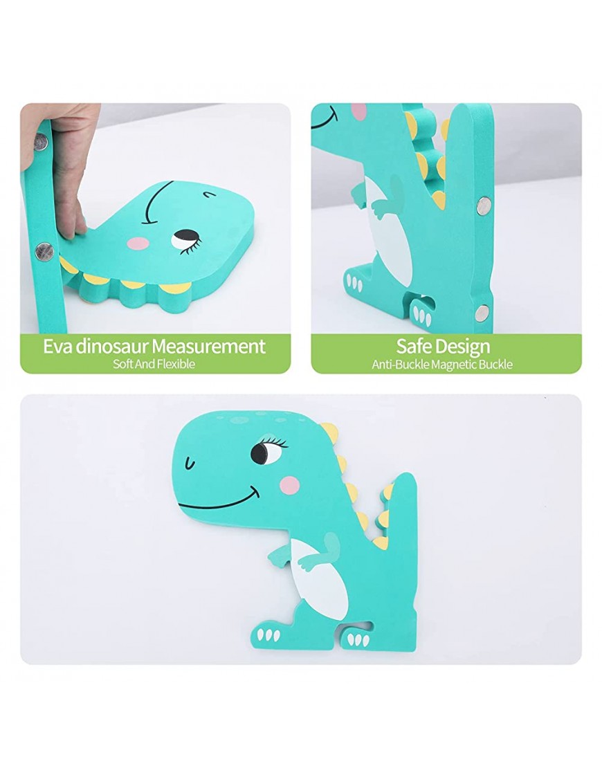 3D Children Growth Chart Measuring Height for Bedroom-Ruler Dinosaur Magnetic Growth Charts Ruler,Cute Animal Image for Kid’s Height Chart,Removable Wall Decor for Boys and Girls - BOUMT8G6N