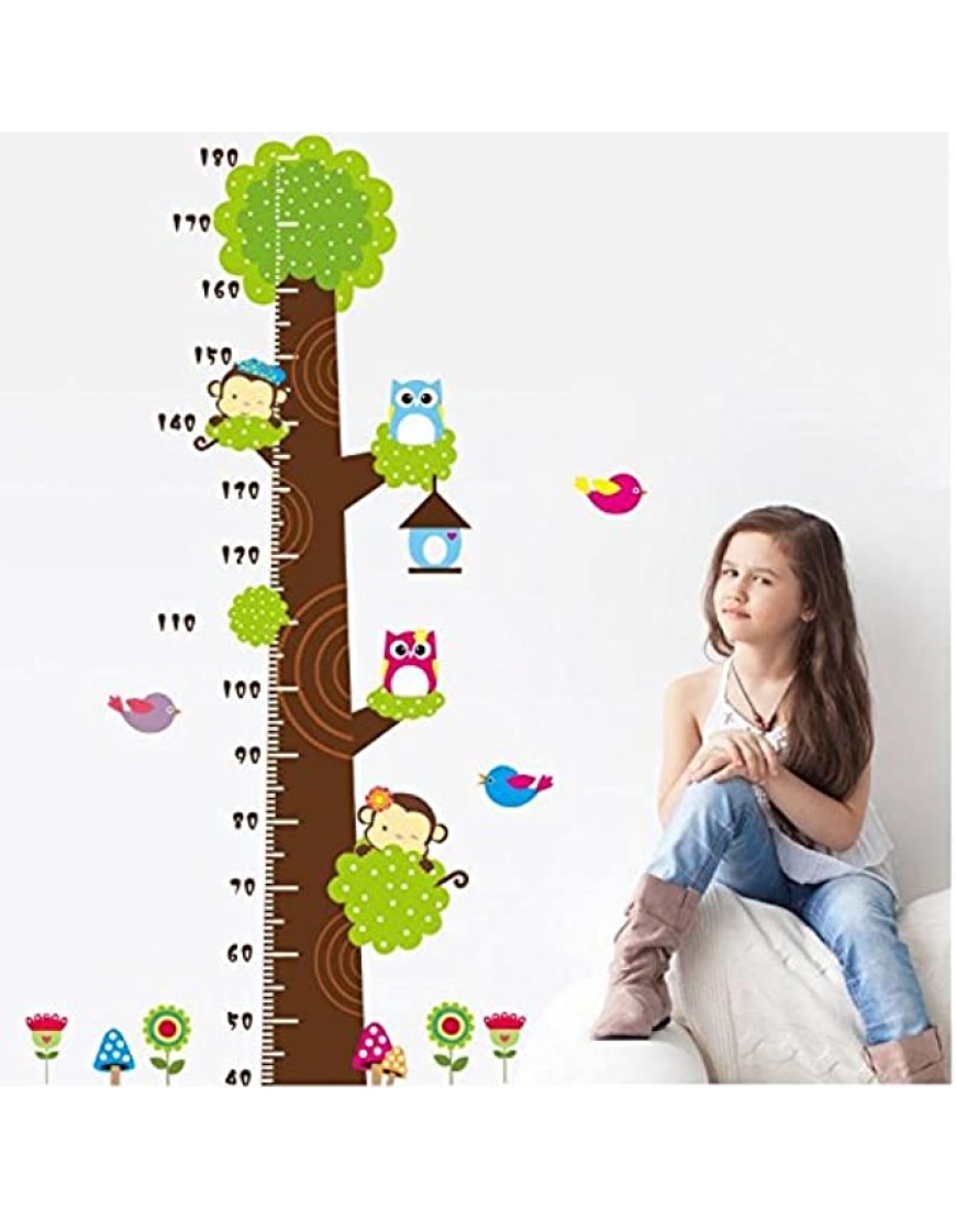 COVPAW® Wall Stickers US Stock Height Chart Measure Scale Decor Zoo Animal Owl Tree Growth Chart Kids Nursery Baby Room 003 - BQQNW5B0S