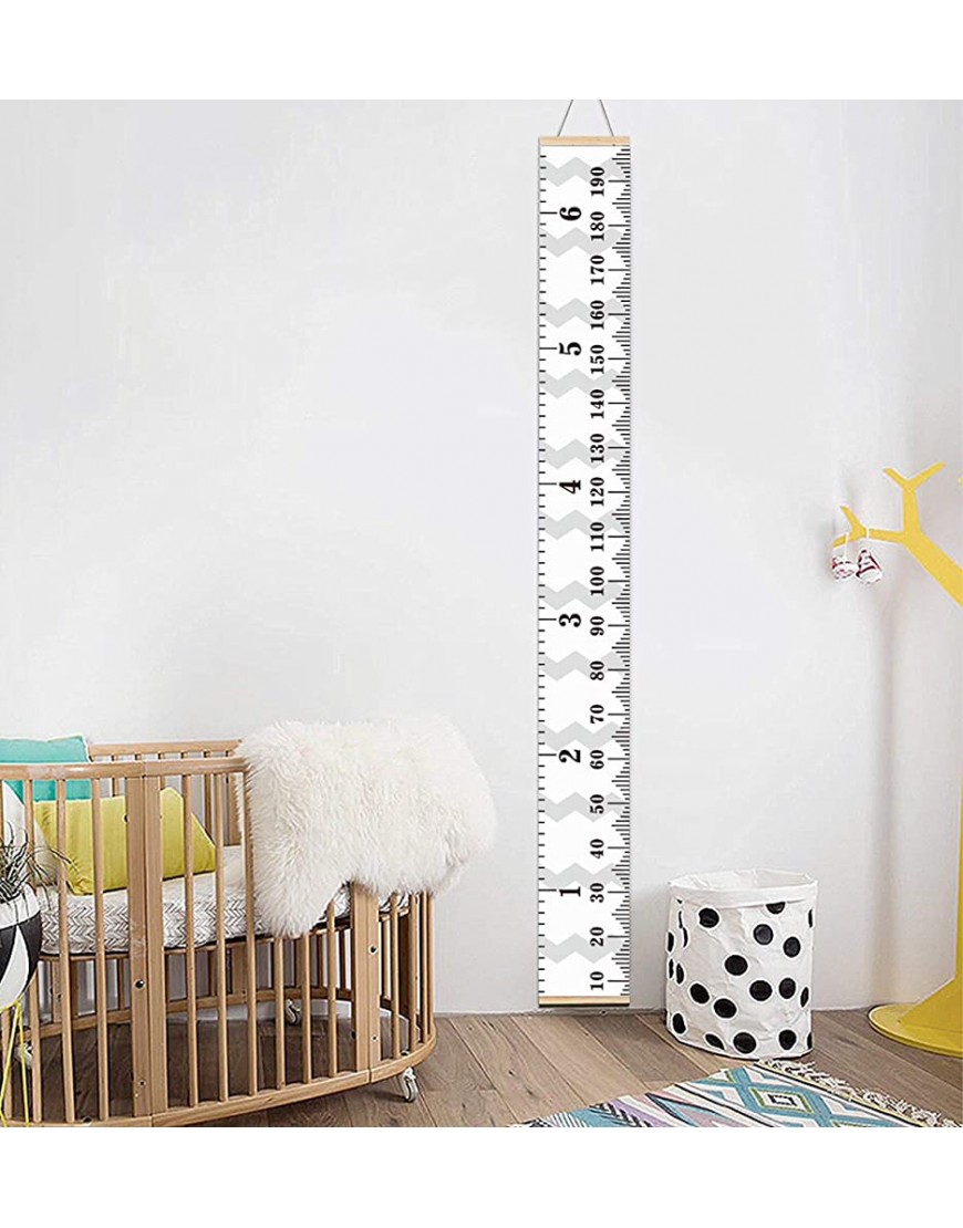 Crazy Curry Kids Growth Chart Wood Frame Fabric Canvas Height Measurement Ruler from Baby to Adult for Child's Room Decoration 7.9 x 79in 7.9 x 79in Flamingo - BW4SU7NYN