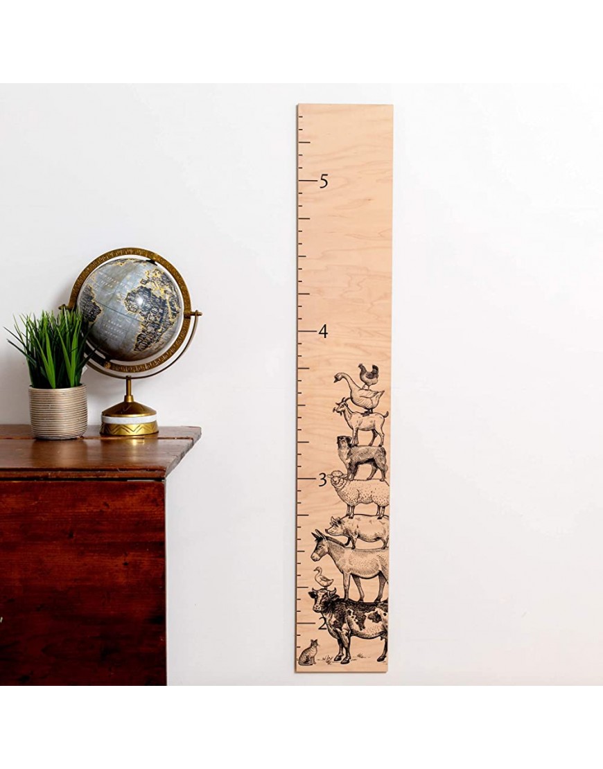 Headwaters Studio Wooden Growth Chart Height Chart for Measuring Babies Kids Boys and Girls Farmhouse - BAK3W7ZMT