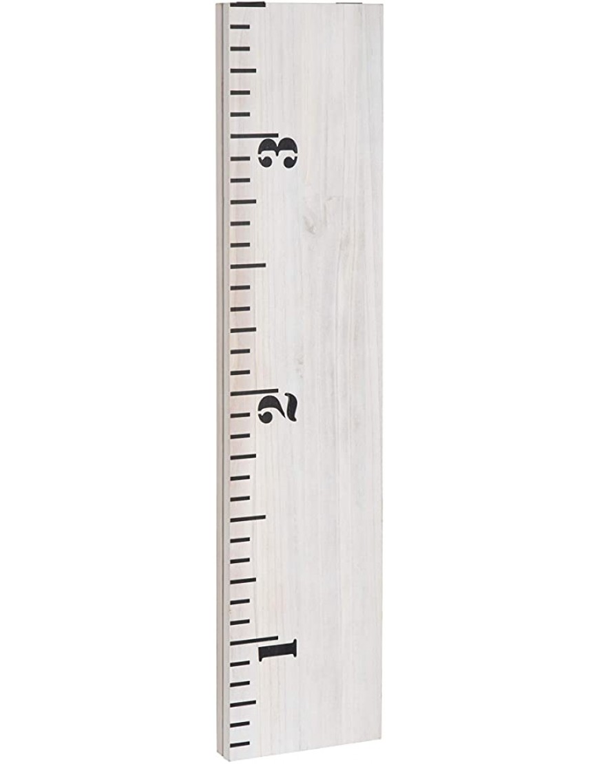 Kate and Laurel Growth Chart 6.5' Wood Wall Ruler White - B9MU3Q727