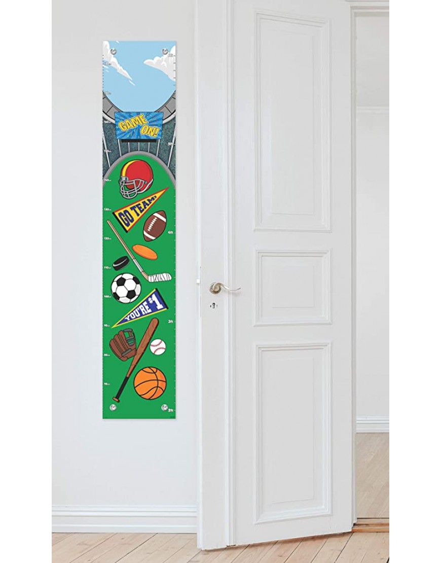 Kid Room Decor Kid Growth Chart Sports Theme Gifts for Boys Child Measurement Chart Growth Chart - B1FHX6NDS