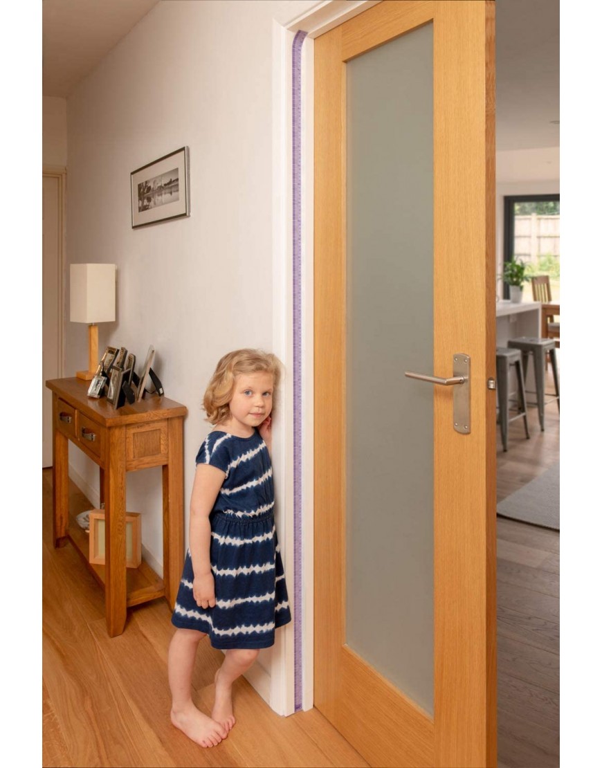 Measure Me! Baby Roll-up Door Frame Growth Height Chart for Children Kids Room Purplicious - BQJZMZ0XR