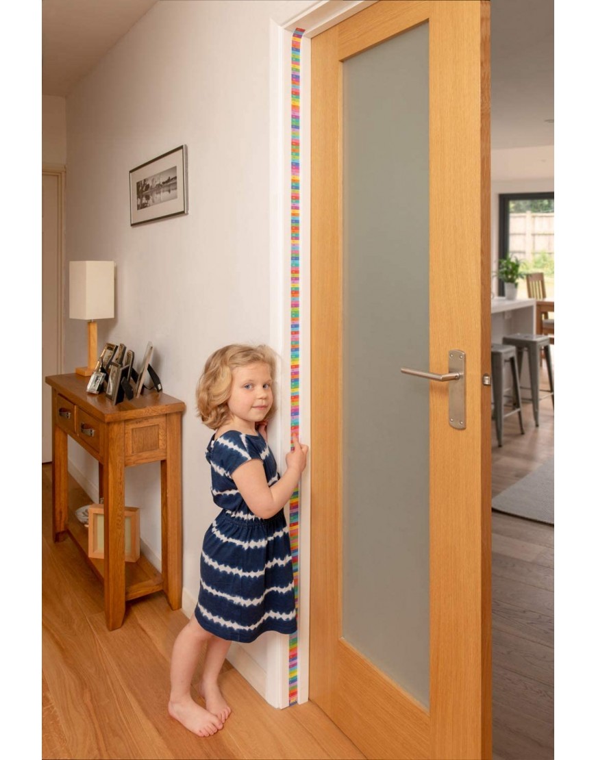 Measure Me! Baby Roll-up Door Frame Growth Height Chart for Children Kids Room Rainbow Rows - BPF1LGLLL