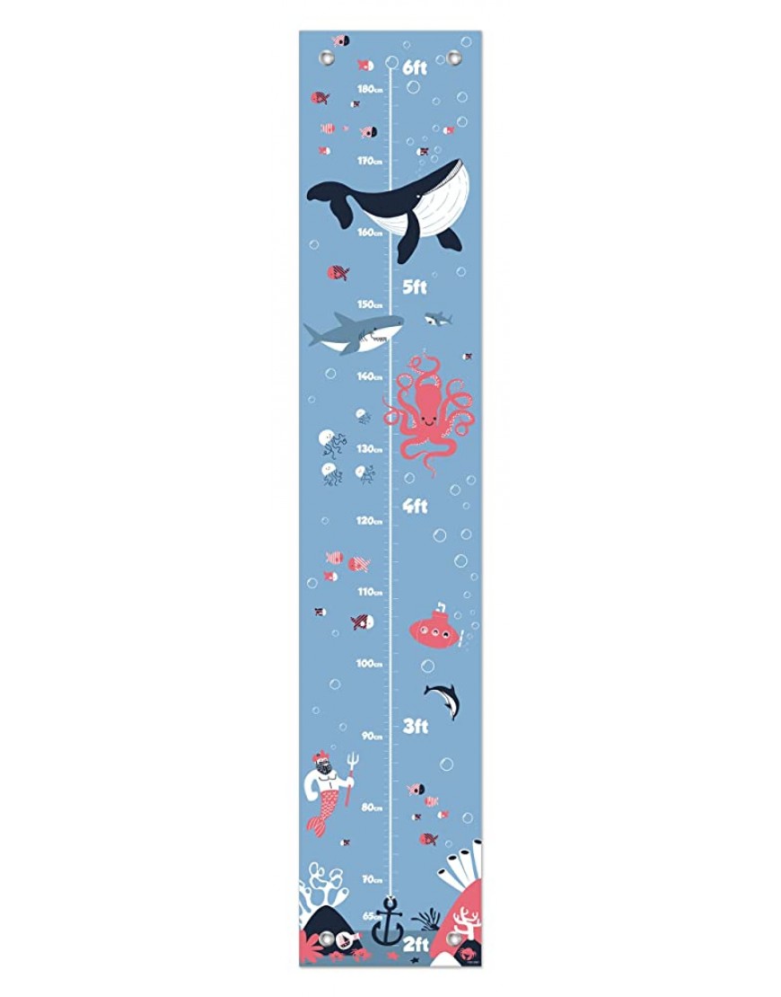 Nautical Gifts for Kids Growth Height Chart for Kids Aquatic Decor Whale Nursery Wall Growth Chart - BYUE06YV3