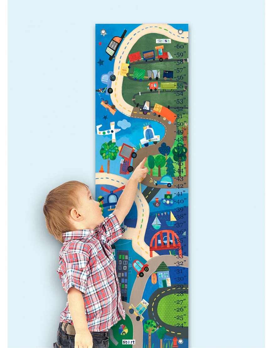 Oopsy Daisy Growth Charts on Our Way by Jill McDonald 12 by 42-Inch - BI343LJFN