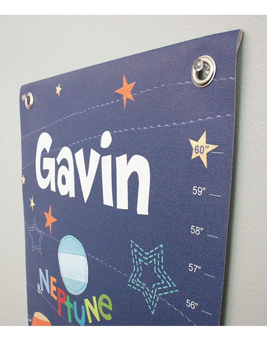 Personalized Growth Chart Ruler for Baby Shower or First Birthday Outerspace - B0Y5WFDV9