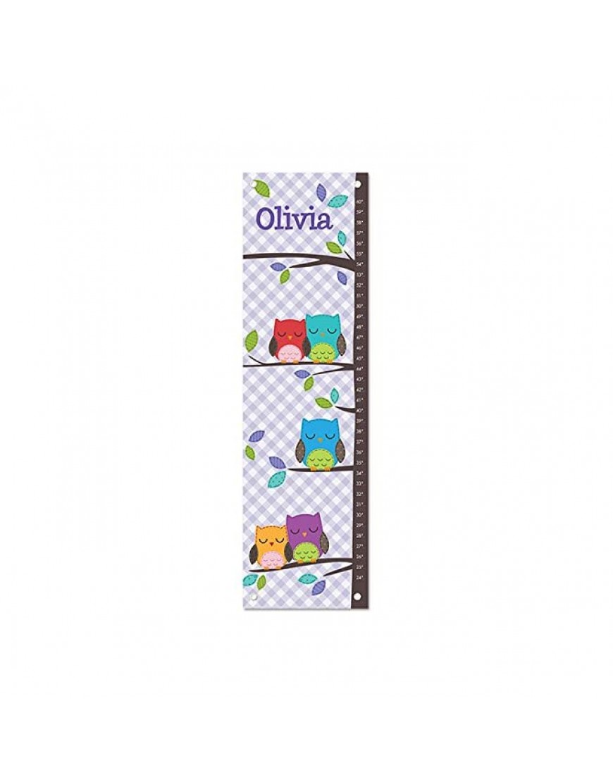 Personalized Growth Chart Ruler for Baby Shower or First Birthday Owl - B04NKCU5D
