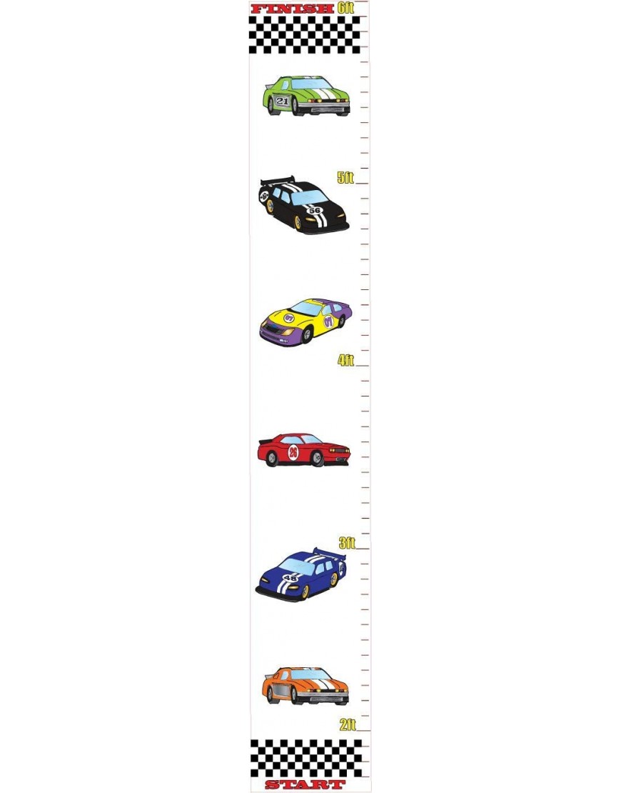 Race Car Growth Chart Wall Art Stock Car Wall Decals Children's Decor - BJMIDQ77K