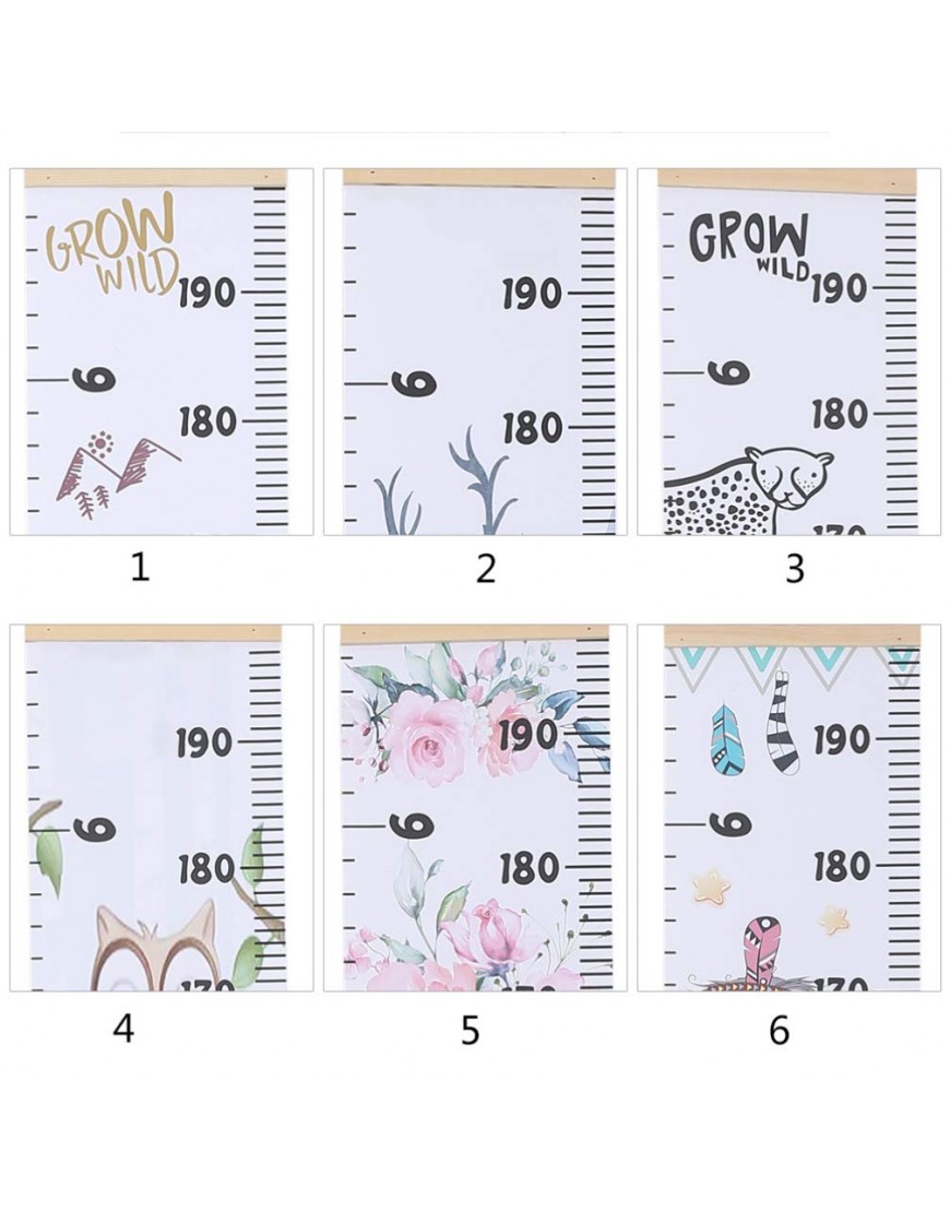 STOBOK Baby Growth Chart Deer Height Measurement Ruler Wall Decoration for Kids Nursery Room - BGAO11LA0
