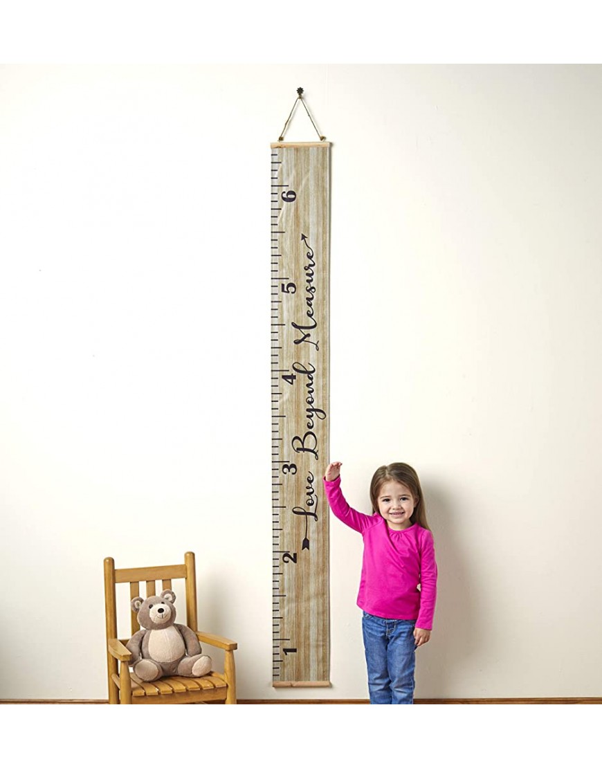 The Lakeside Collection Sentiment Ruler Growth Chart Child Height Tracker Love Beyond Measure - BS1G62YUS