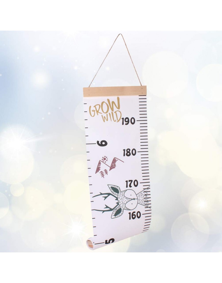 TOYANDONA Baby Growth Chart Handing Ruler Wall Decoration Deer Printed Removable Height Growth Chart Ruler for Kids - BA4UU3651