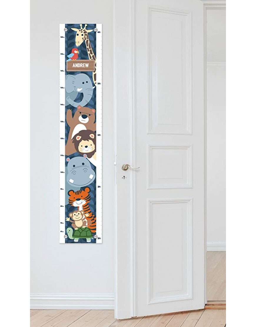 Wild Animals Growth Chart Any Name Safari Growth Chart for Kids Height Personalized Growth Chart - BN3O3L8TJ